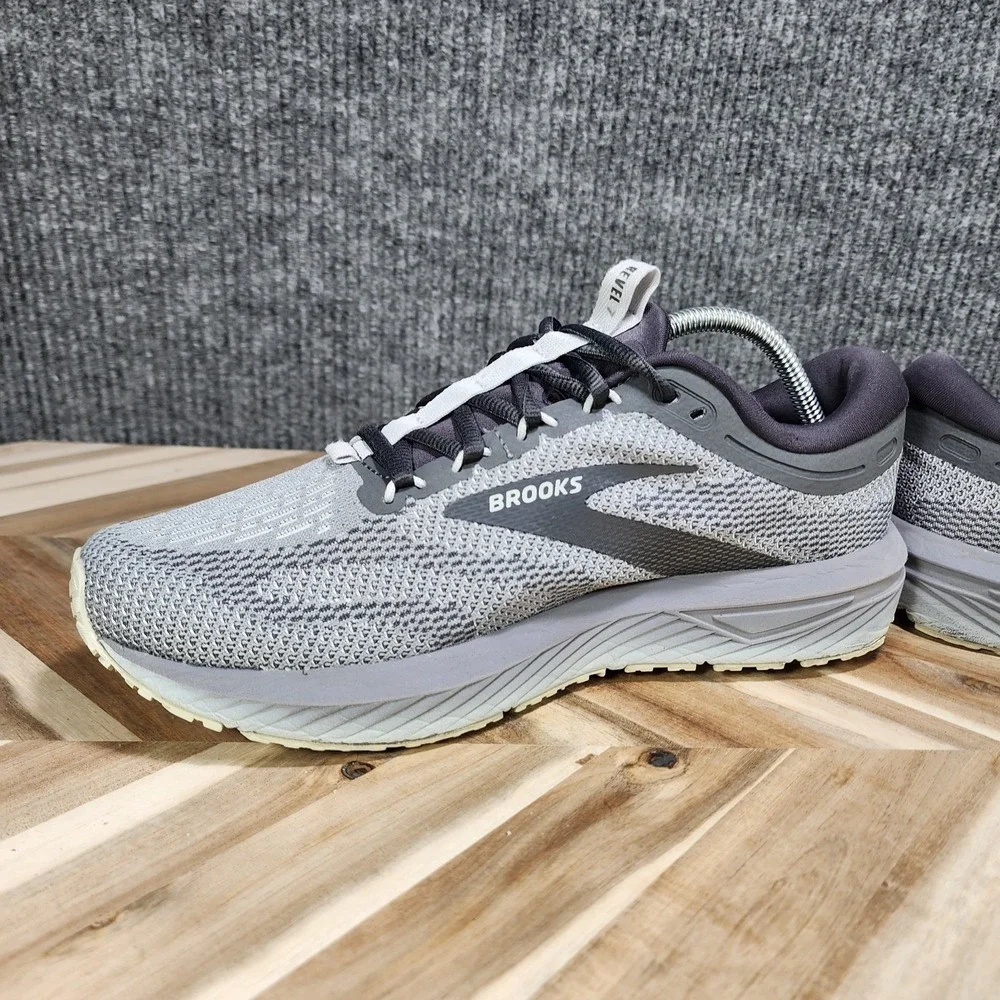 Brooks Revel 7 Gray Men's 9.5 Balanced Cushion Road Running Shoes Sneakers